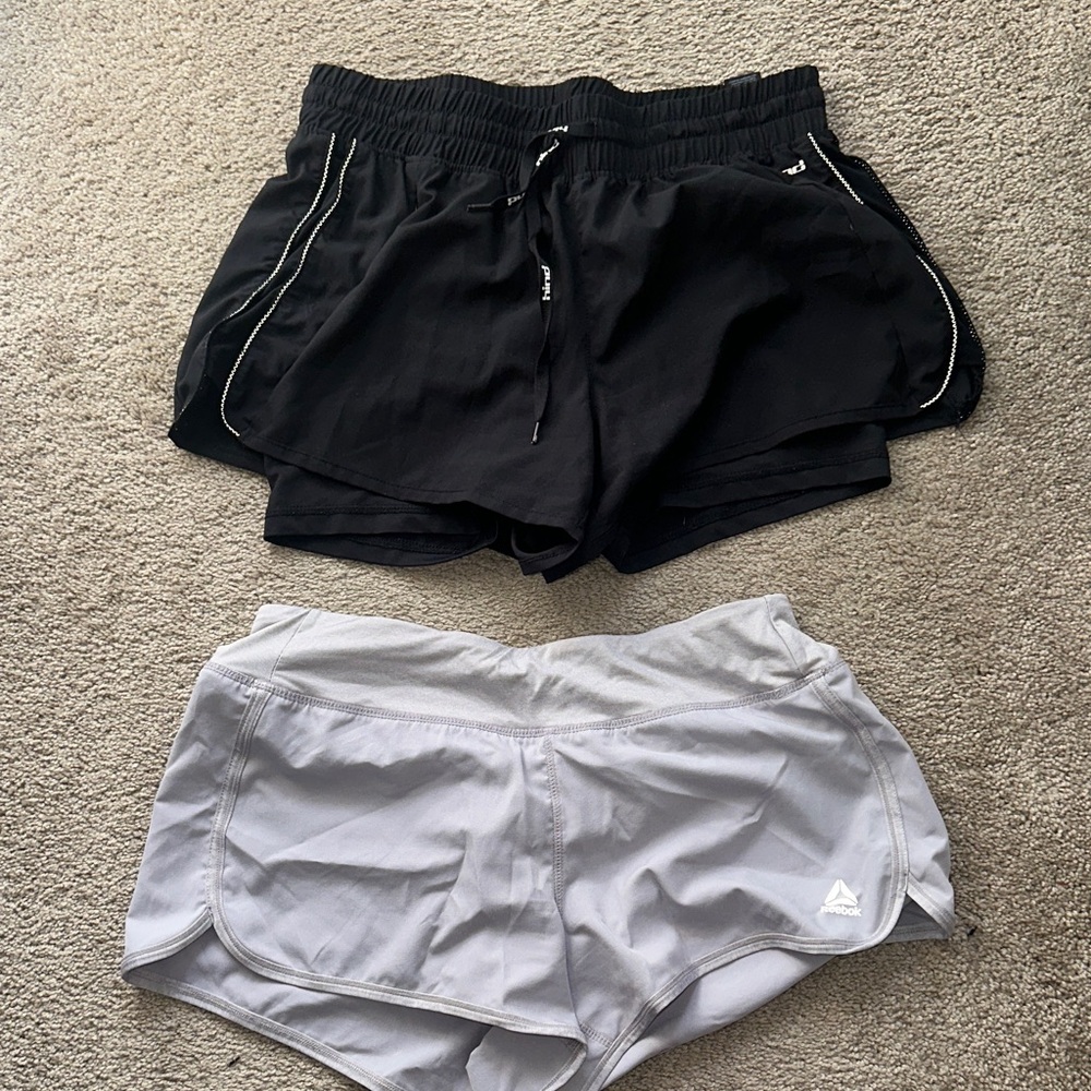Black and Gray Women's Athletic Shorts